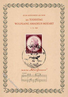 NS-GEDENKBLATT WK II - MOZART-GEDENKTAG WIEN 5.12.1941 Mit So-Marke Und S-o I - Ohne Zuordnung