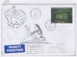 TAAF Alfred Faure Crozet 2012 Cover Midwinterday Ca Crozet 21-6-2012 (MW210C) - Covers & Documents