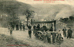 Olliergues , Cylindrage De La Route De La Chabasse ,16/12/1911 - Olliergues