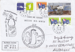 TAAF Alfred Faure Crozet 2018 Cover Midwinterday Signature  Ca Crozet 21-6-2018 (MW212C) - Lettres & Documents