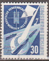 ALLEMAGNE FÉDÉRALE -1953 -  Transport  Exposition The Munich.  (Navigation Fluviale) 30 P. Bleu. D.14  (o)  Y&T Nº 56 - Gebraucht