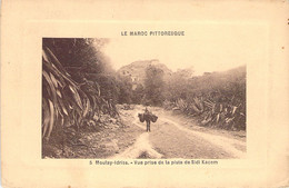 Le Maroc Pittoresque - Moulay Idriss - Vue Prise De La Piste De Sidi Kacem - Homme Sur Un Ane - Otros & Sin Clasificación