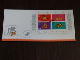 Hong Kong 1998 Year Of The Tiger SET Of 2 FDC VF - FDC