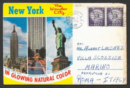 NEW YORK 1957 MULTIVEDUTE MULTI-VIEWS N°D877 - Panoramische Zichten, Meerdere Zichten
