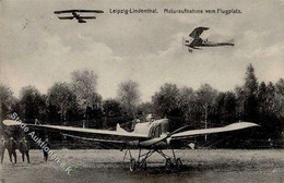 Flugzeug Flugplatz Leipzig Lindenthal Ansichtskarte I-II (Marke Entfernt) Aviation - Unclassified
