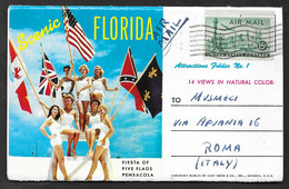 FLORIDA PENSACOLA, DAYTONA OCALA ORLANO ETC. 1957 MULTIVEDUTE MULTI-VIEWS N°D878 - Pensacola