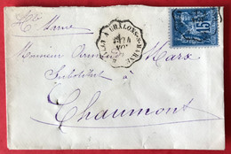 France N°90 Sur Enveloppe TAD Convoyeur 1880 - (C034) - 1877-1920: Période Semi Moderne