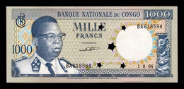Congo 1000 Francs 1964 Pick 8a Cancelado SC- AUNC - República Del Congo (Congo Brazzaville)