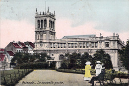 CPA Ostende - La Nouvelle Poste - Colorisé  - Oblitéré En 1912 - Oostende