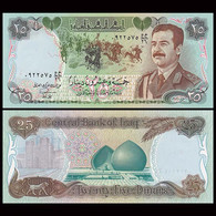 Iraq Banknote 25 Dinar Saddam Banknote 1986 Swiss Engraving UNC - Irak