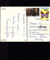 Uganda, De Gaulle's Appel BBC Radio 1940, WW. 2 History, Butterfly, Postcard Impalas (2 Scan) - Uganda (1962-...)