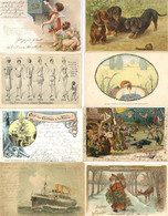 Motive Partie Mit Circa 400 Ansichtskarten Vor 1945 Dabei Schöne Lithos Und Präge-Karten I-II - Unclassified