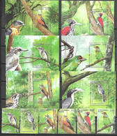 SRI LANKA, 2021, MNH,BIRDS, HORNBILLS, SWALLOWS, THRUSHES, 6v+ 6 S/SHEETS - Autres