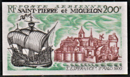 SAINT-PIERRE Et MIQUELON - N°PA  46** - Non Dentelé - L'ESPERANCE 1781 - SAINT-MALO En 1600. - Imperforates, Proofs & Errors