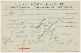 Firma Briefkaart Hilversum 1912 - Bloemist - Zonder Classificatie
