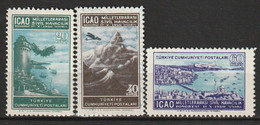 TURQUIE - Poste Aérienne N°19/21 ** (1950) - Luftpost