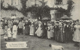 ENVIRONS D'AURAY - MORBIHAN - NOCE BRETONNE EN DANSE -1920 - Auray