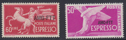 Trieste AMG-FTT Espressi Serie Complete Sass. 6/7 MNH** MH* Cv. 27 - Eilsendung (Eilpost)