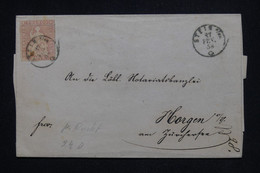SUISSE -   Déesse ND 15c  Sur Lettre De Stein  Pour Horgen En 1858 - L 119898 - Cartas & Documentos