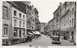 Arlon Carte Festonnée Pas Courante Grand'rue Oldtimer Bieres Henri Funck Bien Animée N'a Pas Circulé - Aarlen