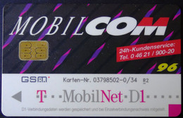 Germany - MOBILCOM - GSM - T MobilNet D1 - Used - Look Scans - GSM, Voorafbetaald & Herlaadbare Kaarten