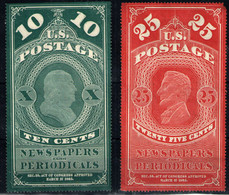 Estados Unidos (Periódicos) Nº 2/3 . Año 1865 - Zeitungsmarken & Streifbänder