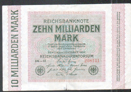 Allemagne, ZEHN MILLIARDEN MARK 1923 - 10 Mrd. Mark