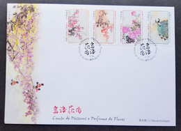 Macau Macao Birdsongs & Spring Flowers 2018 Chinese Painting Peacock Bird Birds Pheasant (FDC) - Cartas & Documentos