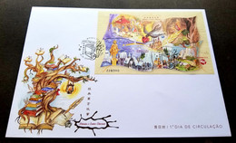 Macau Macao Classic Fairy Tales 2018 King Bird Book Prince Story (FDC) *foil *unusual - Cartas & Documentos