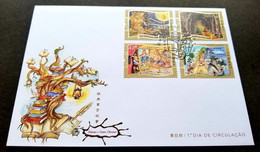 Macau Macao Classic Fairy Tales 2018 King Bird Book Prince Story Wolf (FDC) *foil *unusual - Cartas & Documentos