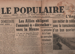 LE POPULAIRE 27 10 1944 S.F.I.O. - VINCENT AURIOL - DOUVRES - AFRIQUE DU NORD - EPURATION - JAPON - OCCUPATION ETUDIANTS - General Issues