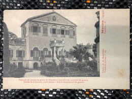 MACAU 19 CENTUARY  PICTURE POST CARD - VIEW OF CAMOES PALACE ALSO USED AS WAR MATERIAL DEPOT, - Macao