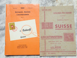 SUISSE. E. BABAEFF 1961 + J.E.BUSSER SUISSE ET LIECHTENSTEIN 1947 - Frankrijk