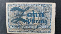 BILLET 1948 ALLEMAGNE 10 PFENNIG - Altri & Non Classificati