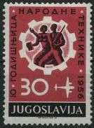 1956 Jugoslavia, Decennale Tecnica Nazionale, Serie Completa Nuova (**) - Luftpost