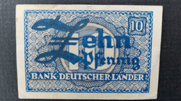 BILLET 1948 ALLEMAGNE 10 PFENNIG - Sonstige & Ohne Zuordnung