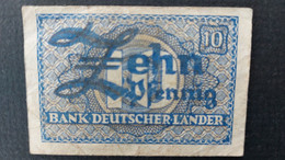 BILLET 1948 ALLEMAGNE 10 PFENNIG - Andere & Zonder Classificatie