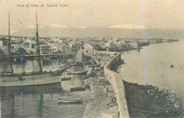 GRECE  CRETE  Candie  Port Et Ville  2scans - Greece