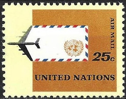 United Nations (New York) 1964 - Mi 132 - YT Pa 14 ( Letter With Plane ) MNH** - Posta Aerea
