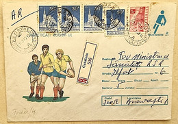 ROUMANIE Rugby. Entier Postal Ayant Circulé  En 1983 Cachet CATALOIU (6) - Rugby