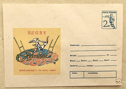 ROUMANIE Rugby. Entier Postal Illustré émis En 1989 (17) - Rugby