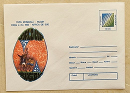 ROUMANIE Rugby. Entier Postal Illustré NEUF émis En 1995 (23)  CHAMPIONNAT DU MONDE DE RUGBY JUNIOR - Rugby
