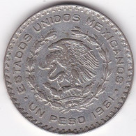Mexique 1 Peso 1961, José María Morelos Y Pavón, En Argent, KM# 459 - Mexico