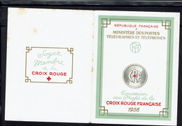 Fr - 1956 - Carnet Croix Rouge N° 2005 - Timbres 1088/89 - Rousseurs. - Croix Rouge