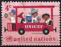 United Nations (New York) 1966 - Mi 171 - YT 156 ( UNICEF - Children In Closed Railway Wagon ) - Used Stamps