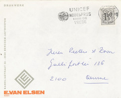 BELGIUM. POSTMARK UNICEF NOBEL PEACE PRIZE. ANTWERPEN - Altri & Non Classificati