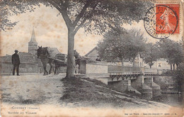 CPA Coussey - Entrée Du Village - Charette Sur Un Pont - Coussey