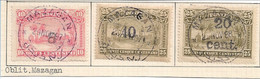 MAROC - Postes Locales - Mazagan à Marrakech N°59b, 60c, 61c "Surcharge Noire" Oblitération Mazagan - TTB - Used Stamps