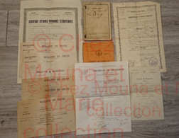 FAMILLE DOIZE LIVRET MILITAIRE CERTIFICAT BONNE CONDUITE LIVRET DE FAMILLE + DOCUMENTS MONTLUCON BELLENAVES - Documenti