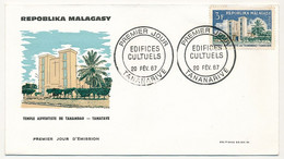 MADAGASCAR - 3 Enveloppes FDC - 3 Valeurs Edifices Cultuels - Tananarive - 20 Fév 1967 - Madagascar (1960-...)